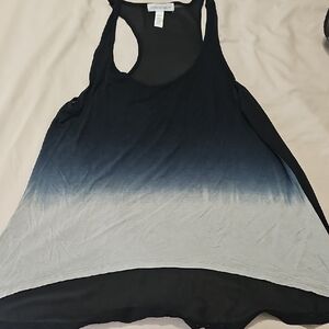 Charlotte Russe Black and Gray Gradient Tank Top